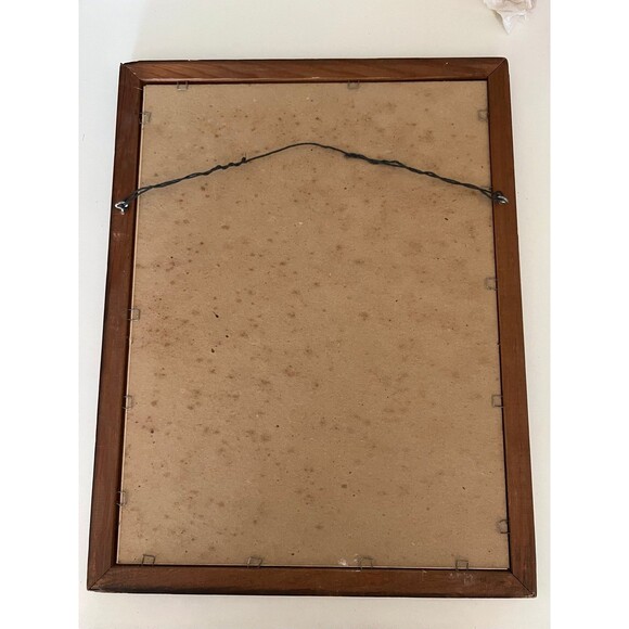 1980s Vintage Framed Alphabet LOVE House Art Print Piece by Jean Smith - Picture 7 of 7